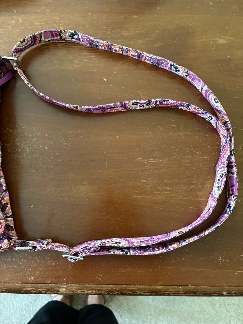 Vera Bradley Purple Paisley Crossbody Bag - Picture 3 of 16